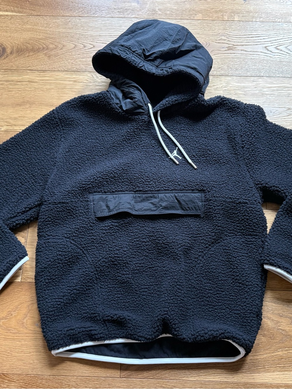 Men's Jordan Black Sherpa Hooded Pullover Sweater XS